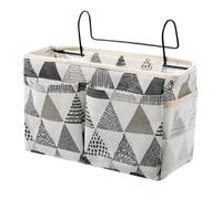 HNJKJEU Tasche da Letto Appendibile con Gancio Portaoggetti da Letto Appendibile Tasca Portaoggetti Letto a Castello Borsa Portaoggetti da Letto per Casa Ufficio Scuola Dormitorio (Triangolo grigio)