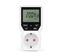 HNJXNAHMN Interruttore Timer Digitale, Presa Timer elettronico programmabile, Conto alla rovescia, Controllo microciclo, Spina UE 230 V/16 A(EU Without Backlight)
