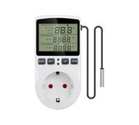 HNJXNAHMN KT3100 Regolatore di Temperatura Presa Termostato Digitale 120/220V Timer Presa Presa Riscaldamento Raffreddamento Interruttore con Sonda Sensore(EU Plug)