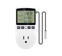 HNJXNAHMN KT3100 Regolatore di Temperatura Presa Termostato Digitale 120/220V Timer Presa Presa Riscaldamento Raffreddamento Interruttore con Sonda Sensore(US Plug)