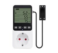 HNJXNAHMN Presa con Timer e termostato Digitale for Controllo Temperatura e umidità, Spina UE/FR/AU/US(EU Plug)