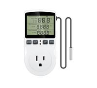 HNJXNAHMN Presa Timer Termostato Regolatore di Temperatura Digitale Presa EU Presa con Interruttore Timer Riscaldamento Raffreddamento AC 110V~230V(US Type)
