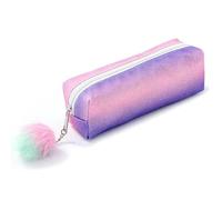 HNLLSM Astuccio per matite per ragazze, astuccio per matite arcobaleno, forniture scolastiche, astuccio glitterato, articoli di cancelleria per la scuola, H02, A