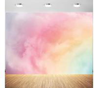 Hnmdmyi 3.6x3m Sfondo arcobaleno Gradiente colore nuvola fotografia sfondo Baby Shower Girl Birthday Cake Smash Wedding Party Decorazioni Ritratto Photoshoot Banner Photo Booth Props