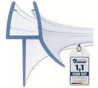 HNNHOME Guarnizione per doccia curva, 1 m, per porta della doccia e box doccia, adatta per vetro spesso 6-8 mm, sigilla fessure fino a 20 mm (curva x 2)