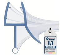 HNNHOME® - Striscia di tenuta in gomma pre-curvata da 870 mm, perfetta per porte in vetro curve o dritte da 4-6 mm, con spazio fino a 10 mm, per vasca e doccia