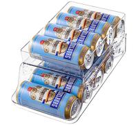 HNNJCK Frigorifero Organizzatore Lattine Dispenser Frigorifero Bevande Organizzatore, Pieghevole Can Holder Frigorifero Bottiglie per 550ml Bevande Lattine Birra Soda Lattine BPA Free