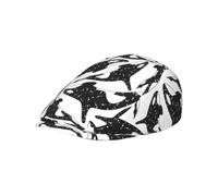 Hnnkloy Balena Orca assassina, Cappello Piatto da Uomo, Berretto da Strillone da Uomo, Berretto Regolabile da Guida