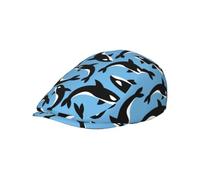 Hnnkloy Balene assassine Orca, Cappello Piatto da Uomo, Berretto da Strillone da Uomo, Berretto Regolabile da Guida