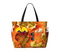 Hnnkloy Belle foglie autunnali,Borsa da spiaggia di grande capacità, borsa da viaggio a tracolla per donna, borsa a mano impermeabile