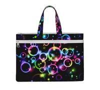 Hnnkloy Bolle arcobaleno,Borsa portadocumenti in tela con cerniera, borsa a mano, valigetta per scuola e ufficio