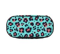 Hnnkloy Borsa per penne Astuccio per matite di grande capacità 22 cm Conservazione durevole, disegno divertente con motivo leopardato