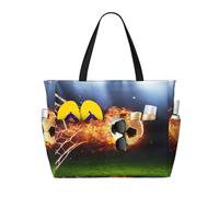 Hnnkloy Calcio stampato,Borsa da spiaggia di grande capacità, borsa da viaggio a tracolla per donna, borsa a mano impermeabile
