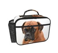 Hnnkloy Cane boxer con la faccia triste,Borsa termica portatile, resistente, borsa porta pranzo isolante, borsa frigo riutilizzabile