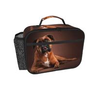 Hnnkloy Cane boxer sdraiato e tranquillo,Borsa termica portatile, resistente, borsa porta pranzo isolante, borsa frigo riutilizzabile