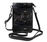 Hnnkloy Cane Corso Pets Cucciolo Cane Corso Nero,Borsette per cellulari da donna, piccole borse a tracolla - Portafoglio per cellulare in pelle PU con scomparti per carte di credito