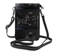 Hnnkloy Cane Corso Pets Cucciolo Cane Corso Nero,Borsette per cellulari da donna, piccole borse a tracolla - Portafoglio per cellulare in pelle PU con scomparti per carte di credito