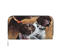 Hnnkloy Cane da ferma tedesco a pelo corto autunno, Portafogli in pelle PU, grande capacità, portafoglio con pochette per uomo e donna