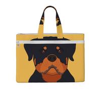 Hnnkloy Cane Rottweiler,Borsa portadocumenti in tela con cerniera, borsa a mano, valigetta per scuola e ufficio