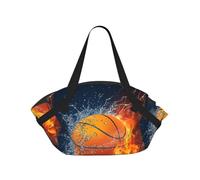 Hnnkloy Cani di fuoco e ghiaccio,Tappetino da campeggio multifunzionale pieghevole, coperta da picnic utilizzabile anche come borsa da campeggio.