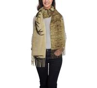 Hnnkloy Cervo dalla coda bianca in un cervo selvatico,Sciarpa in cashmere imitazione moda da donna, scialle leggero con nappe 197x72 cm