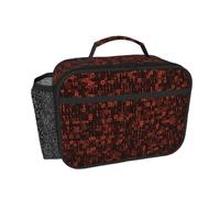 Hnnkloy Codice programmatore rosso,Borsa termica portatile, resistente, borsa porta pranzo isolante, borsa frigo riutilizzabile