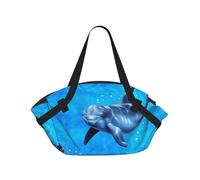 Hnnkloy delfini,Tappetino da campeggio multifunzionale pieghevole, coperta da picnic utilizzabile anche come borsa da campeggio.