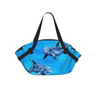 Hnnkloy delfini,Tappetino da campeggio multifunzionale pieghevole, coperta da picnic utilizzabile anche come borsa da campeggio.