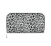 Hnnkloy Design con motivo leopardato senza cuciture, Portafogli in pelle PU, grande capacità, portafoglio con pochette per uomo e donna