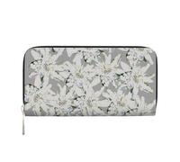 Hnnkloy Edelweiss moderno, fiori alpini svizzeri, Portafogli in pelle PU, grande capacità, portafoglio con pochette per uomo e donna