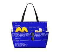 Hnnkloy Errori classici della schermata blu della morte,Borsa da spiaggia di grande capacità, borsa da viaggio a tracolla per donna, borsa a mano impermeabile