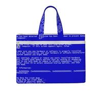 Hnnkloy Errori classici della schermata blu della morte,Borsa portadocumenti in tela con cerniera, borsa a mano, valigetta per scuola e ufficio