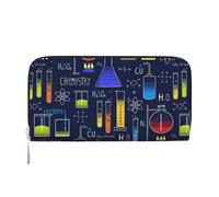 Hnnkloy Esperimento di chimica, Portafogli in pelle PU, grande capacità, portafoglio con pochette per uomo e donna