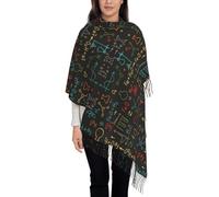 Hnnkloy Esperimento didattico sulle equazioni chimiche,Sciarpa da donna in cashmere imitazione grande e alla moda, scialle leggero con nappe, 197x72 cm