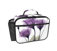 Hnnkloy Fiori di speranza viola lavanda,Borsa termica portatile, resistente, borsa porta pranzo isolante, borsa frigo riutilizzabile