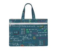 Hnnkloy Formula matematica stampata,Borsa portadocumenti in tela con cerniera, borsa a mano, valigetta per scuola e ufficio
