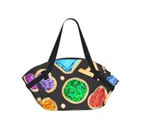 Hnnkloy Gioielli Pietre preziose Oro Moda,Tappetino da campeggio multifunzionale pieghevole, coperta da picnic utilizzabile anche come borsa da campeggio.