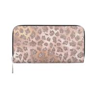Hnnkloy Glitter tigre oro rosa, Portafogli in pelle PU, grande capacità, portafoglio con pochette per uomo e donna