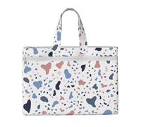 Hnnkloy Grandi punti colorati su sfondo bianco,Borsa portadocumenti in tela con cerniera, borsa a mano, valigetta per scuola e ufficio
