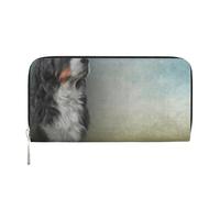 Hnnkloy Il mio cane da montagna bernese quotidiano, Portafogli in pelle PU, grande capacità, portafoglio con pochette per uomo e donna