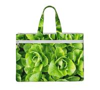 Hnnkloy Lattuga romana fresca,Borsa portadocumenti in tela con cerniera, borsa a mano, valigetta per scuola e ufficio