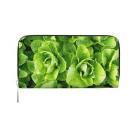 Hnnkloy Lattuga romana fresca, Portafogli in pelle PU, grande capacità, portafoglio con pochette per uomo e donna