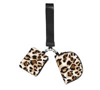 Hnnkloy Leopardo Ghepardo Amore per i leopardi,Borsa da polso per sport all'aria aperta, portamonete portatile, portafoglio da polso con portachiavi staccabile