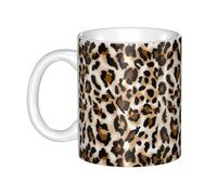 Hnnkloy Leopardo Ghepardo Amore per i leopardi,Tazza in ceramica grande, adatta per caffè, cucina, ristorante, ufficio, bar, 330 ml