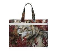 Hnnkloy Lupo,Borsa portadocumenti in tela con cerniera, borsa a mano, valigetta per scuola e ufficio