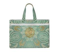 Hnnkloy Mandala celtico verde salvia e oro,Borsa portadocumenti in tela con cerniera, borsa a mano, valigetta per scuola e ufficio