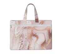 Hnnkloy Marmo astratto liquido con texture a schizzi di glitter oro rosa,Borsa portadocumenti in tela con cerniera, borsa a mano, valigetta per scuola e ufficio