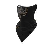 Hnnkloy Marmo nero con glitter oro,Maschera protettiva morbida per il viso, scaldacollo, mezza maschera, sciarpa, maschera sportiva