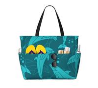 Hnnkloy Modello dei delfini,Borsa da spiaggia di grande capacità, borsa da viaggio a tracolla per donna, borsa a mano impermeabile
