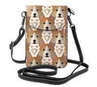 Hnnkloy Modello della testa del Welsh Corgi,Borsette per cellulari da donna, piccole borse a tracolla - Portafoglio per cellulare in pelle PU con scomparti per carte di credito
